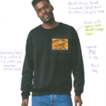 Black Crew Neck upper chest logo