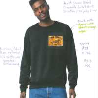 Black Crew Neck upper chest logo