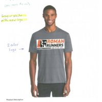 Port & Company Gray or White Shirt with New Logo
2 color logo