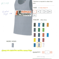 Men's Augusta Training Tank 2 color logo